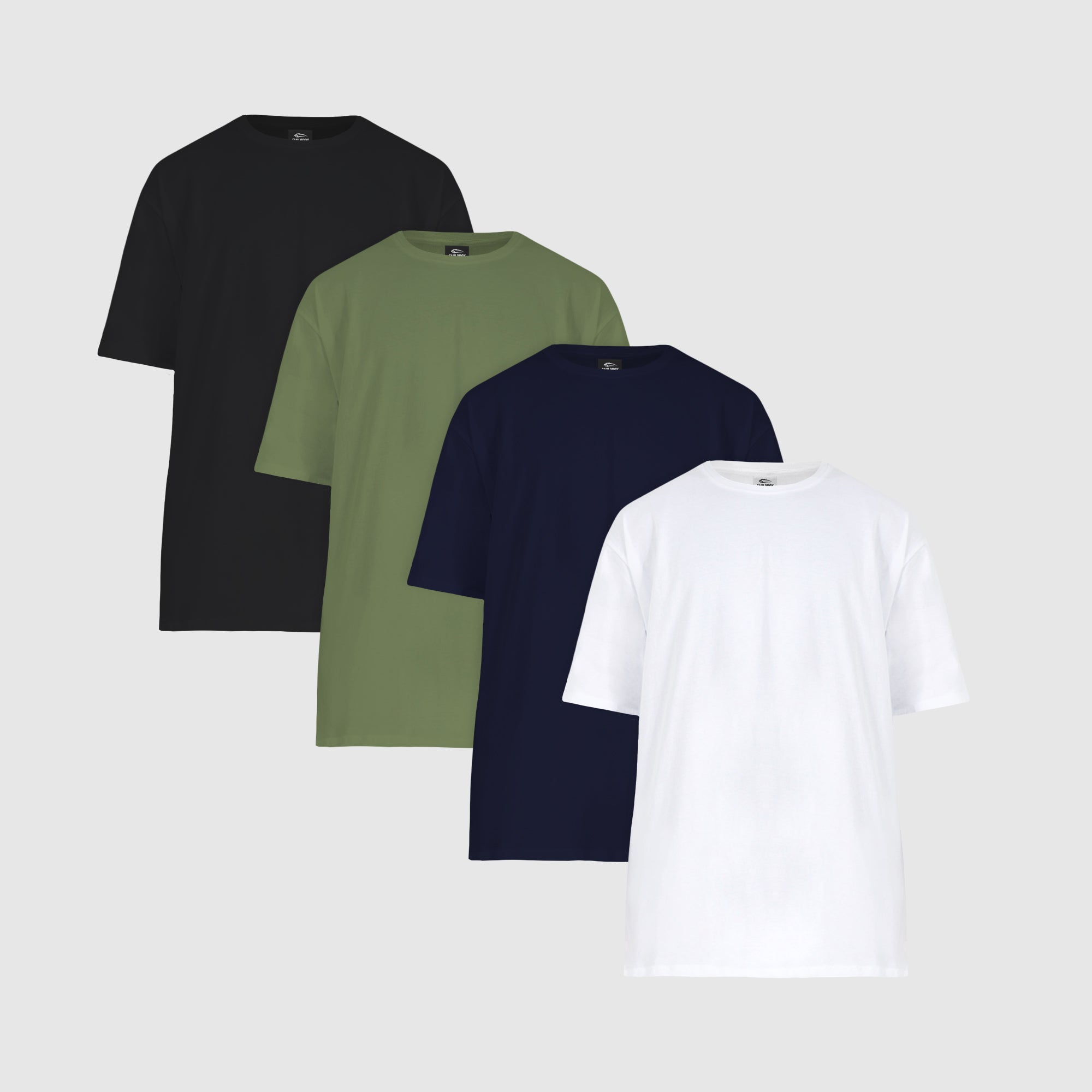 Schwarz Weiß Blau Khaki